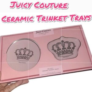 Juicy Couture Pink Crown Ceramic Trays